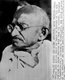 India: News photo of Mohandas Gandhi after his arrest on 9 August, 1942. He was imprisoned in the Aga Khan Palace Jail, Pune, and was released on 6 May, 1944